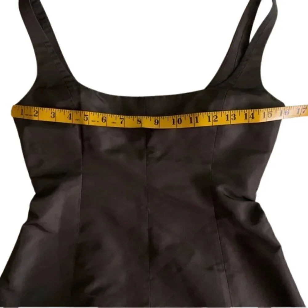 J. Crew Elegant Brown Silk Sleeveless Dress with Slip Size - Picture 5 of 7